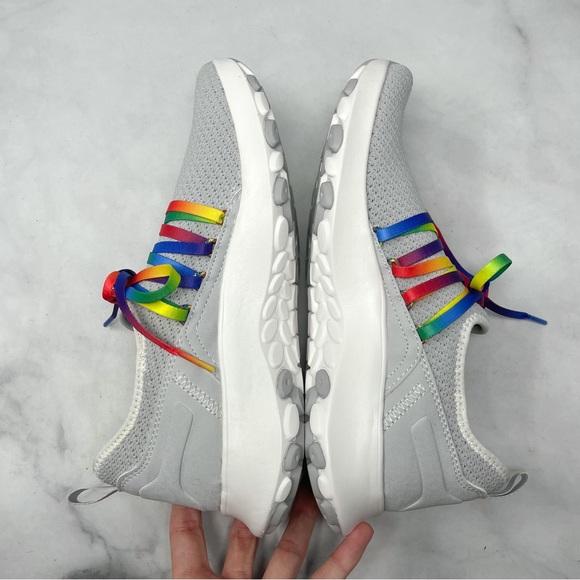 NEW Merrell Cloud Knit Running Sneaker Shoes Rainbow Laces Gray Athleisure 8.5 - Picture 5 of 12